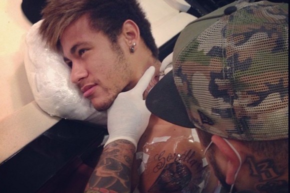 Most outrageous football tattoos Neymars superheroes Morenos guntoting  monkey and more  Daily Mail Online
